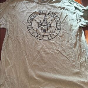 Disney Men's Light Gray Castle T-Shirt